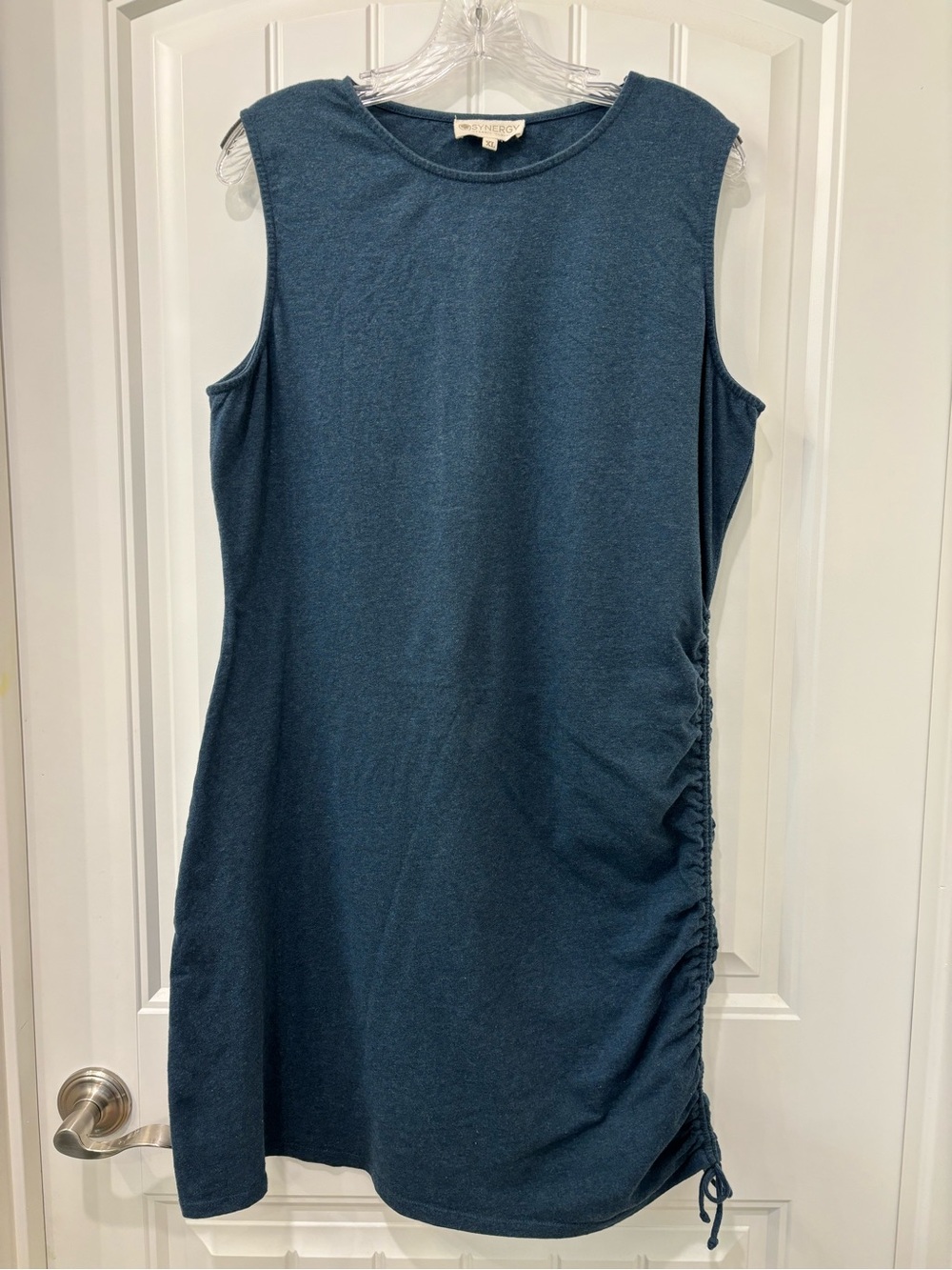 Synergy Women’s Asymmetrical Blue Organic Cotton Sleeveless Dress Size XL